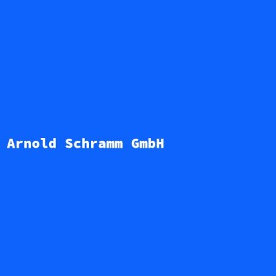 Hersteller: Arnold Schramm GmbH