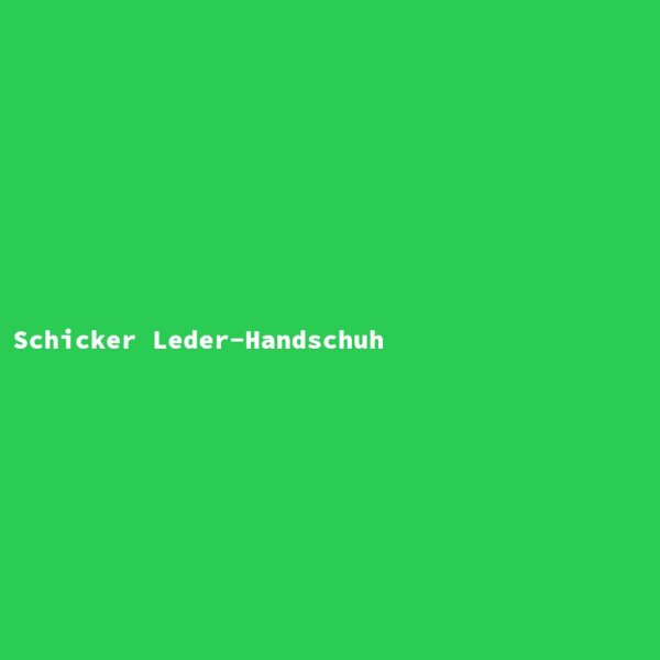 Schicker Leder-Handschuh
