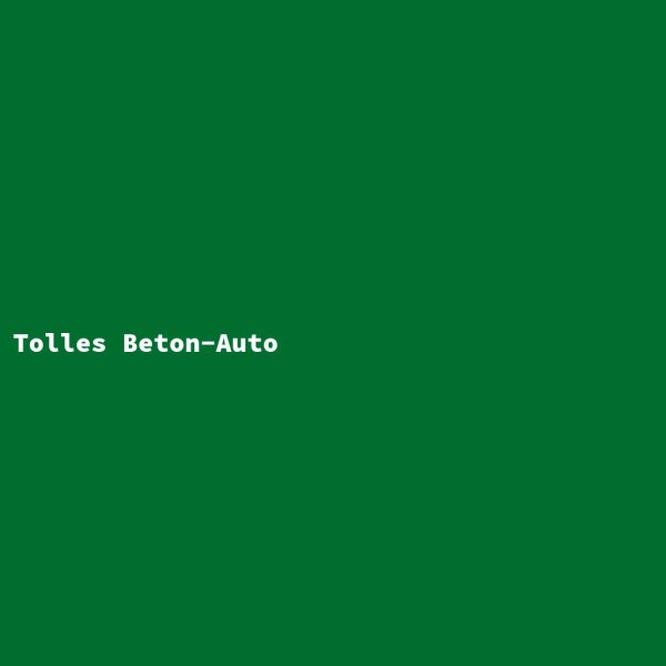 Tolles Beton-Auto